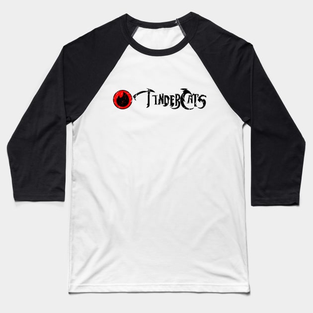 Tindercats Baseball T-Shirt by sketchfiles